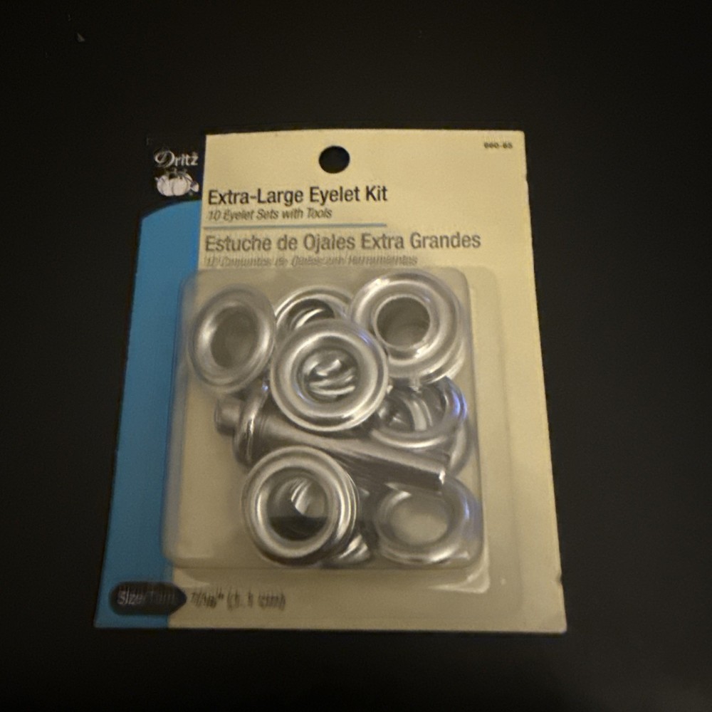 DRITZ #660-65 EXTRA LARGE EYELET KIT - SIZE 7/16" (10 SETS WITH TOOLS)