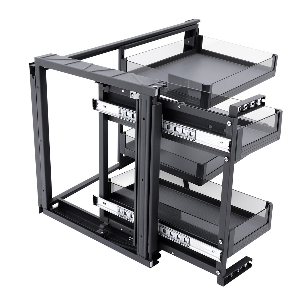 14" Blind Corner Pull Out, Universal Mount Right or Left, Soft Close, New In Box