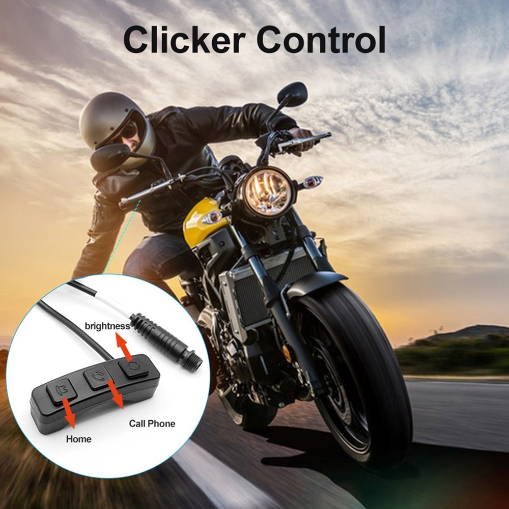 6.25" Motorcycle GPS Navi Wireless Carplay/Android Waterproof Bluetooth w/Camera