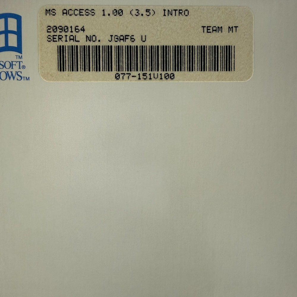 MICROSOFT ACCESS for Windows Introductory Edition Boxed Set Complete