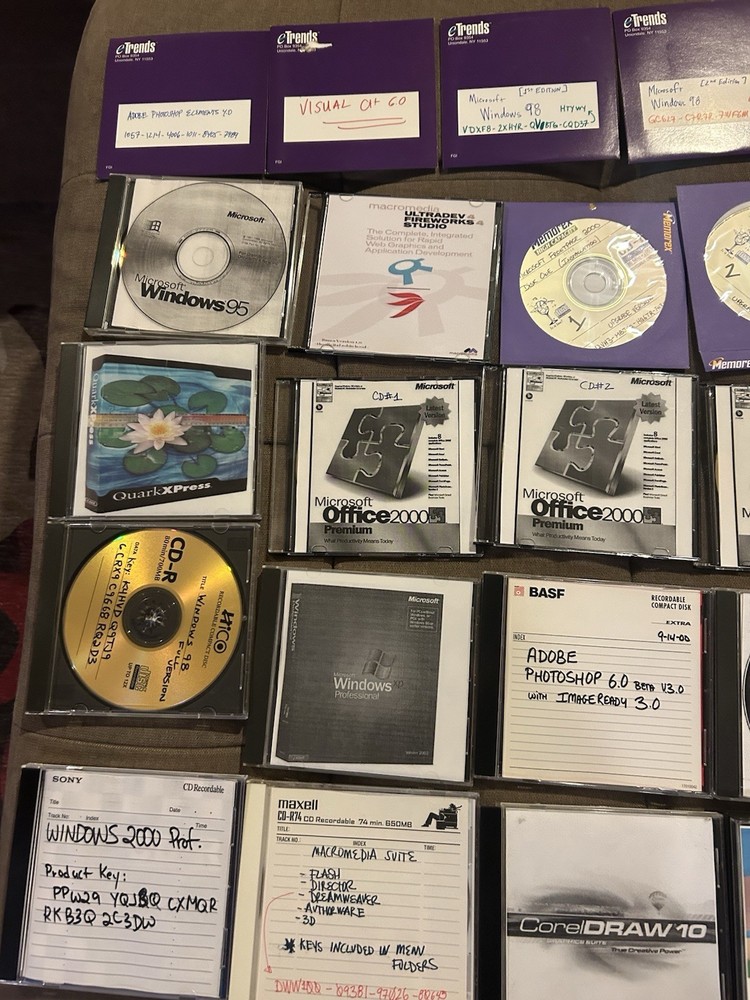 Backup Software Cd-rs Microsoft Macromedia Adobe