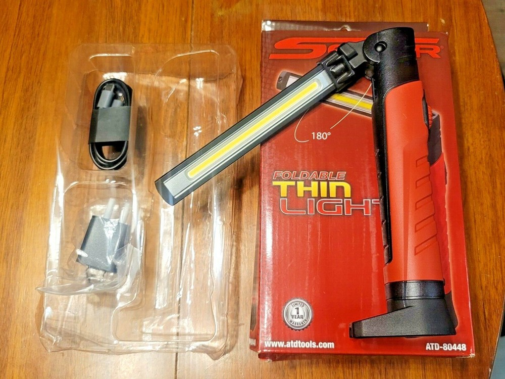 ATD SABER 500 Lumen Rechargeable Folding / Rotating Thin Light Flashlight #80448