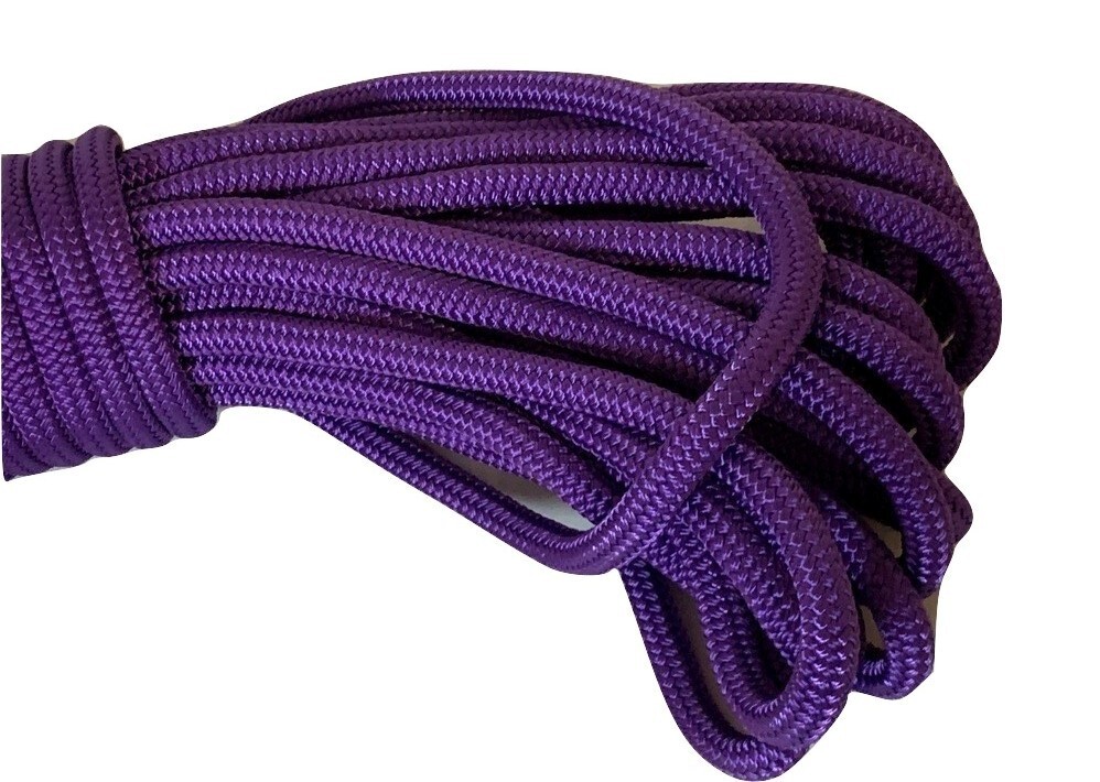 9/16" x 100 ft. Double Braid Polyester yacht braid rope purple