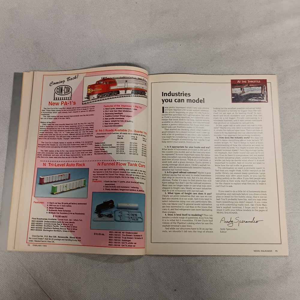 Model Railroader Magazine February 1994