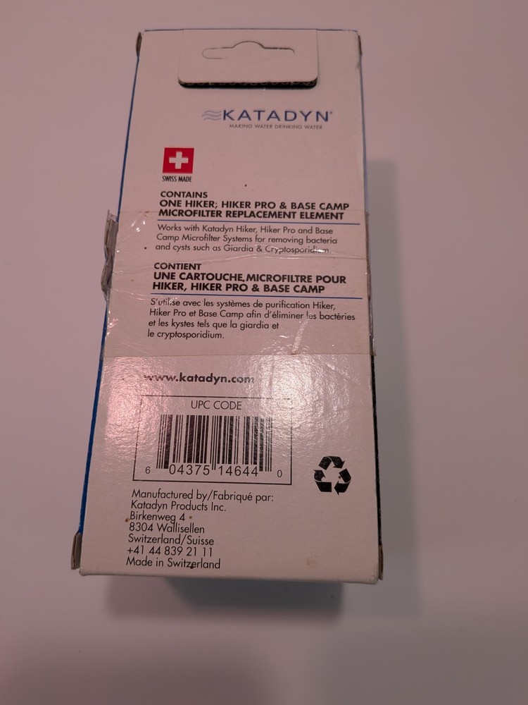 Katadyn Base Camp Microfilter Water Filtration System With Extra Filter