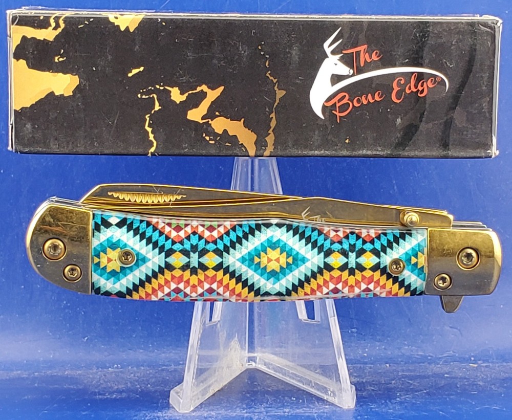 BONE EDGE SPRING ASSISTED TRAPPER  13821