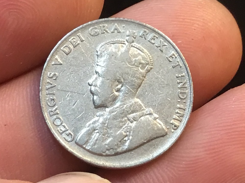 1924 Canadian Five Cent, Penny, Canada Nickel