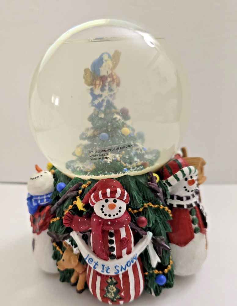 St. Nicholas Square Winter Snowman Musical Snow Globe "O Christmas Tree"