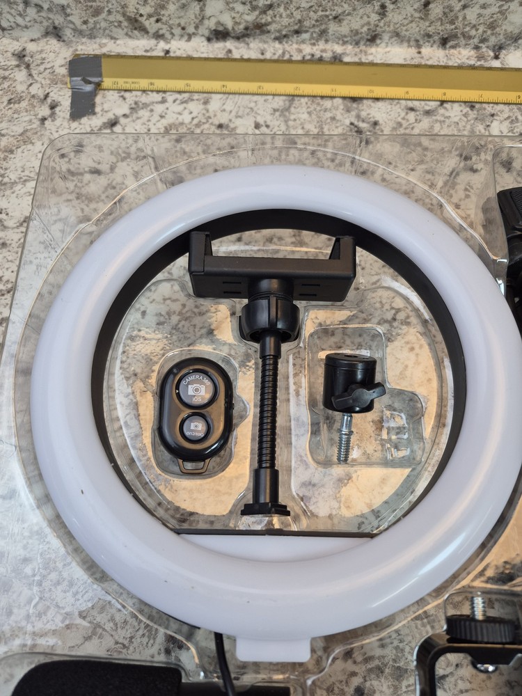 LED Ring Light Kit w/ Tripod Stand, Phone Holder, Microphone, Bluetooth Remote