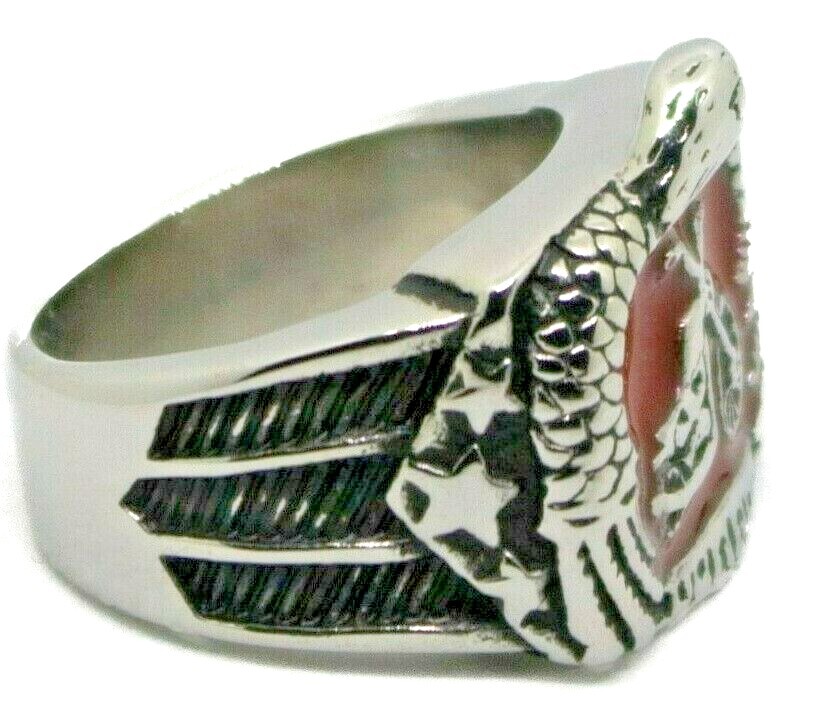 Motorcycle Eagle Red SOLID Biker Ring Sz 7 8 9 10 11 12 13 14 15