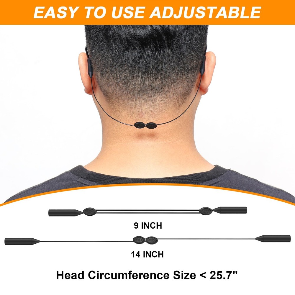 Adjustable Glasses Strap - 4 Pack 16Inch Eye Glasses String Straps with Retai...