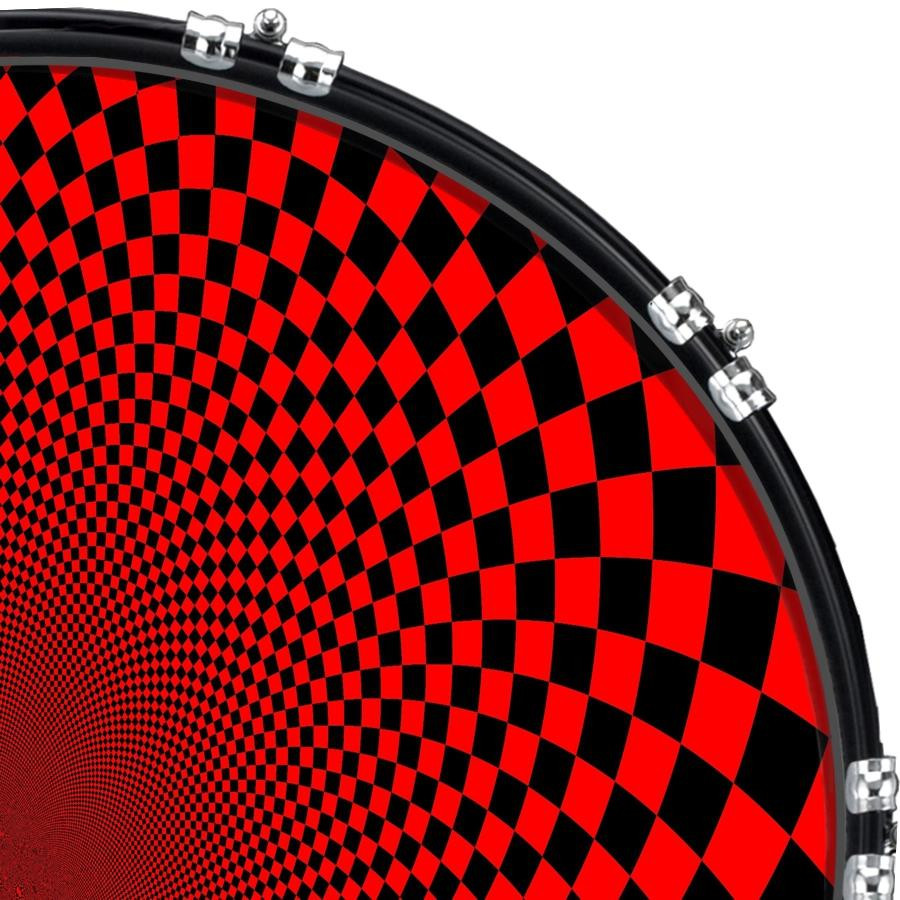20" Custom Bass Kick Drum Front Head Graphical Geometry 7