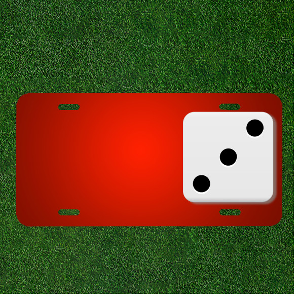 Custom Personalized License Plate With Add Names To Three Dice Eyes Gamble
