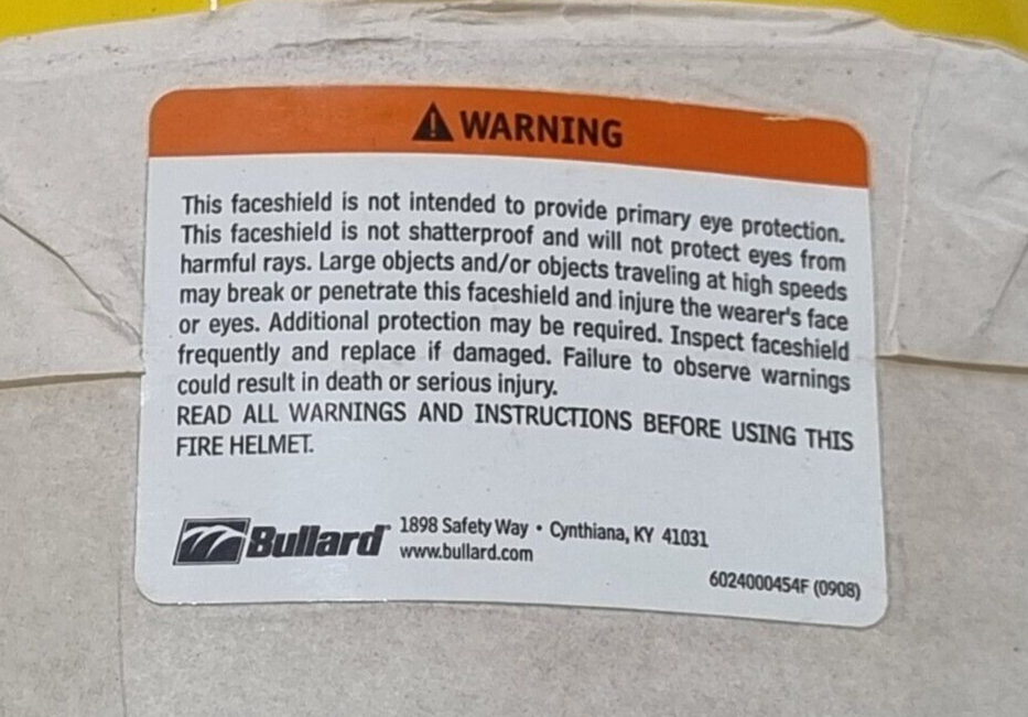 BULLARD FIREDOME FIRE FIGHTING HELMET