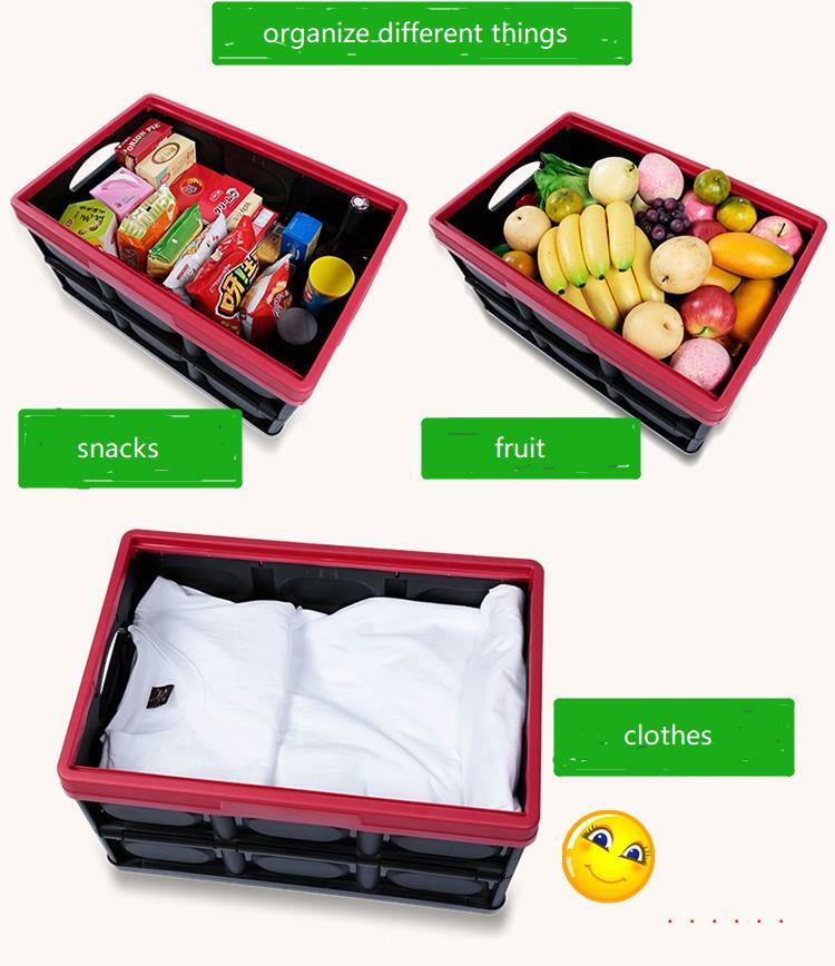 Collapsible Stackable Plastic Storage Box for Your Home, Office, or Car.