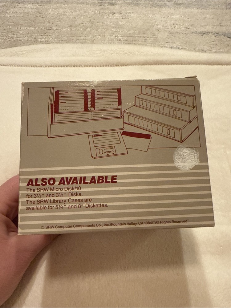 New In Box Floppy Disk Cube, Color Coder Library Case. Set Of 5