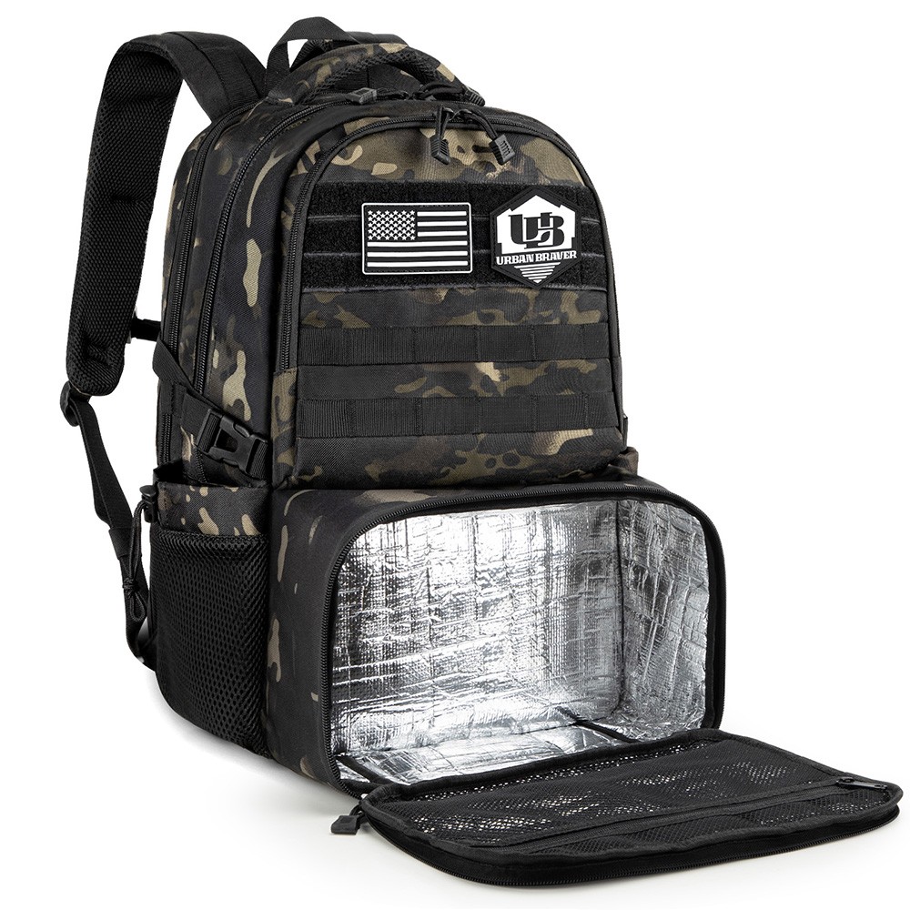 Tactical Backpack with Cooler Compartment, Holds 17" Laptop for Work, School