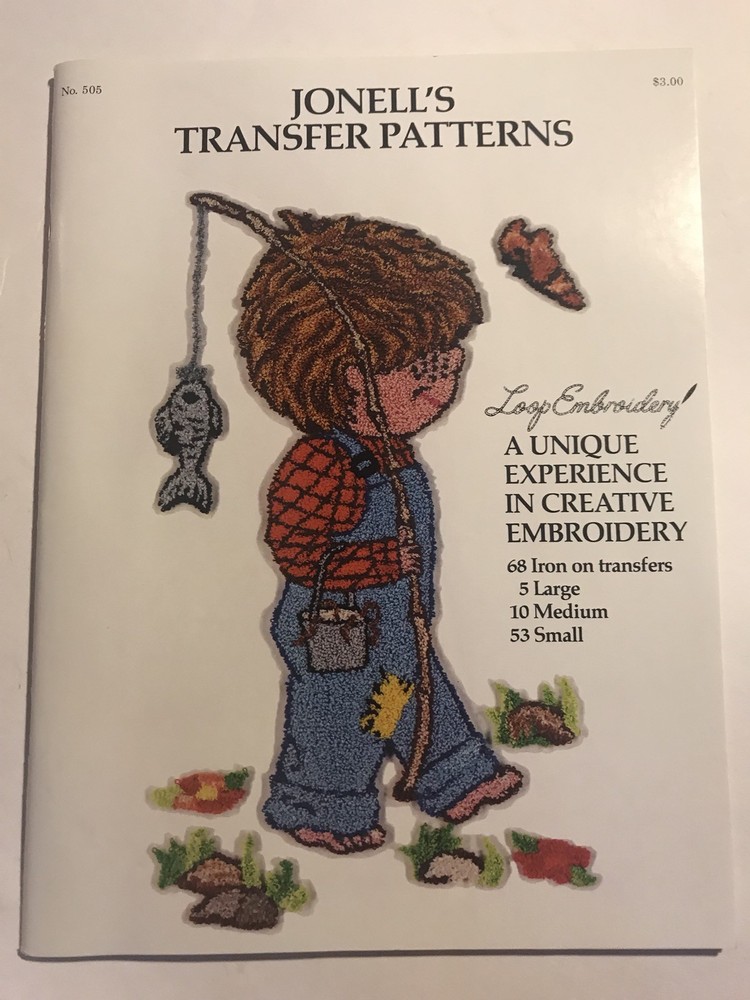 Jonell's Transfer Patterns Loop Embroidery Book 505 68 Iron on Patterns