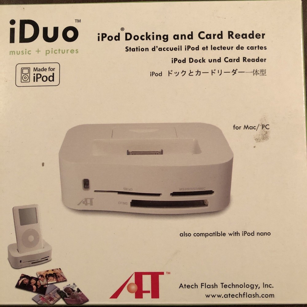 iDuo Atech Flash Technology Inc ipod Docking and Card Reader