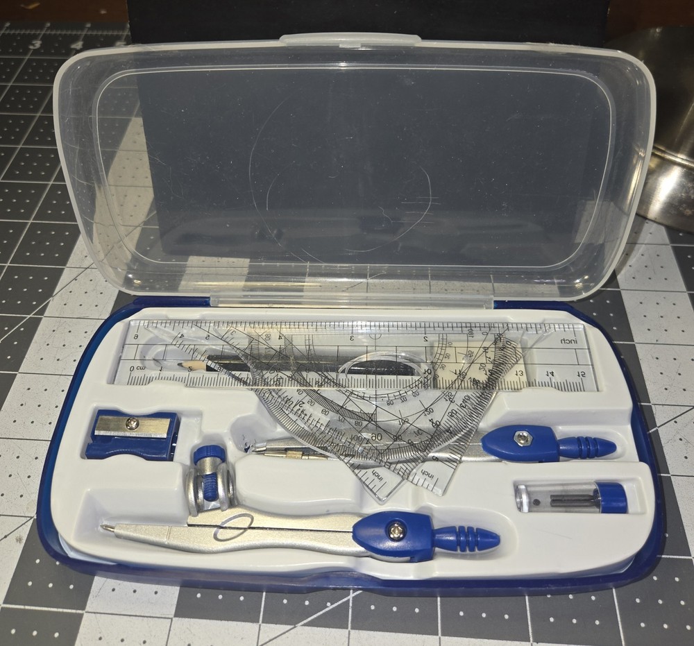 Geometry Set 10 Pcs Protractor and Compass Set Math and Ruler Set for Students