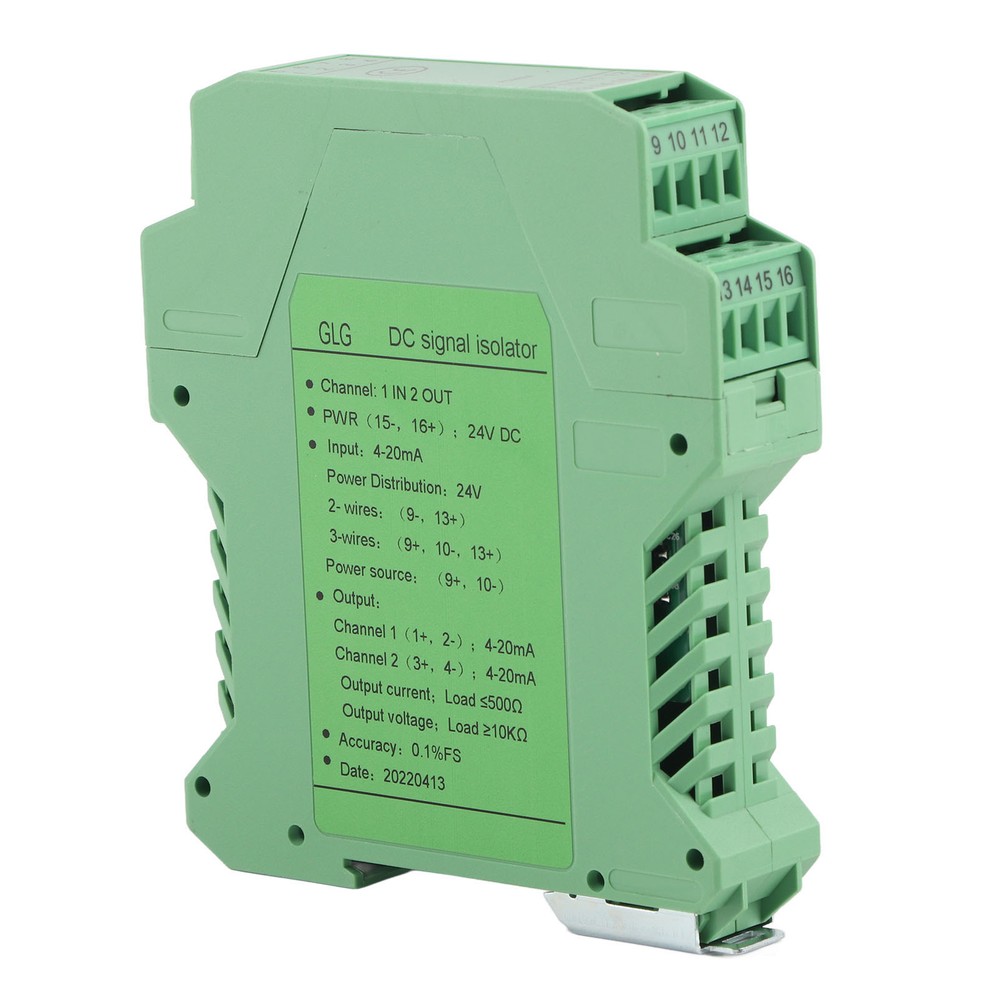 DC 24V DC Current Signal Isolator Transmitter 4-20mA PLC Detect Conditioner