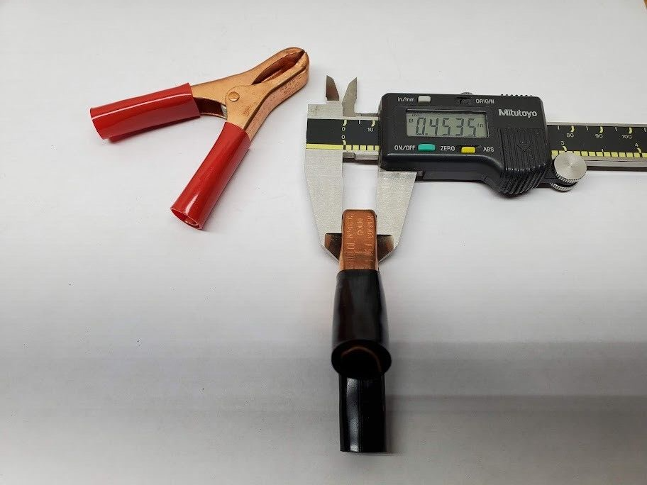 Mueller 46C-0 Solid Copper Battery Clips with Insulators - 2 Pair (4 Clamps)