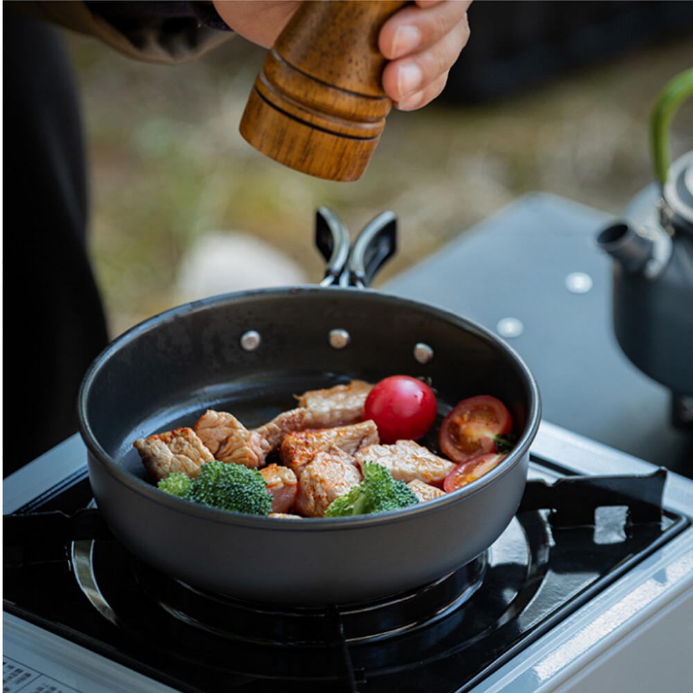 Survival Gear Folding Cookware Set for Backpacking - Compact 10-Piece Kit