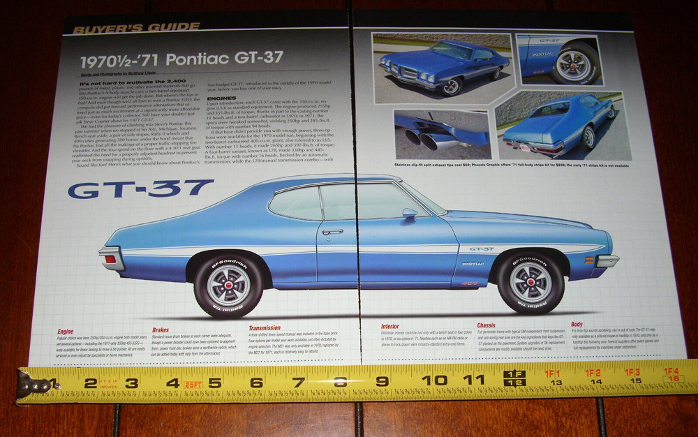 1970 - 1971 PONTIAC GT-37  ORIGINAL 2009 ARTICLE