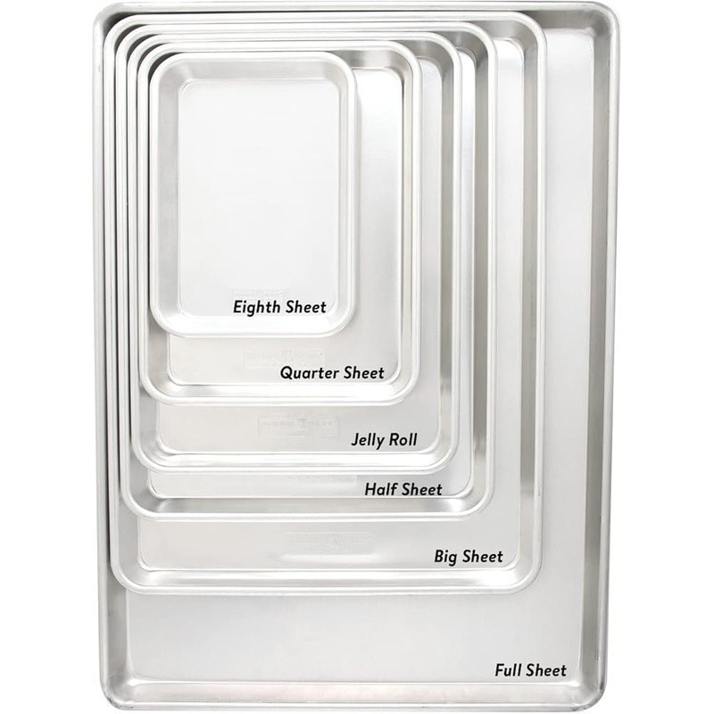 Commercial Aluminum Baking Sheet Pan Set Extra Large Non Stick Bakeware Kitchen