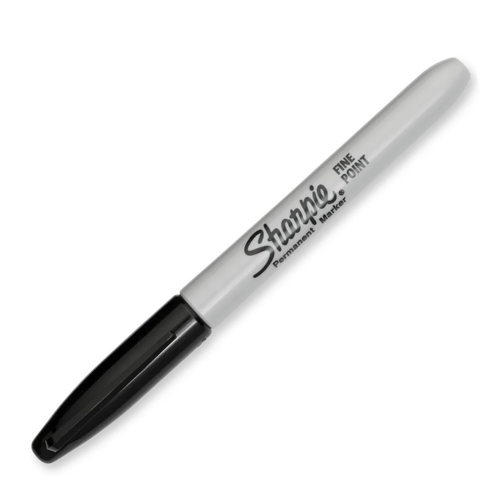 Sharpie Permanent Markers, Fine Point, Black, 5 Count
