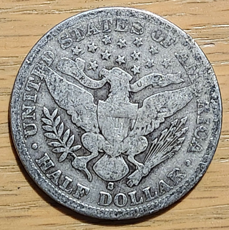 90% SILVER 1903 S BARBER HALF