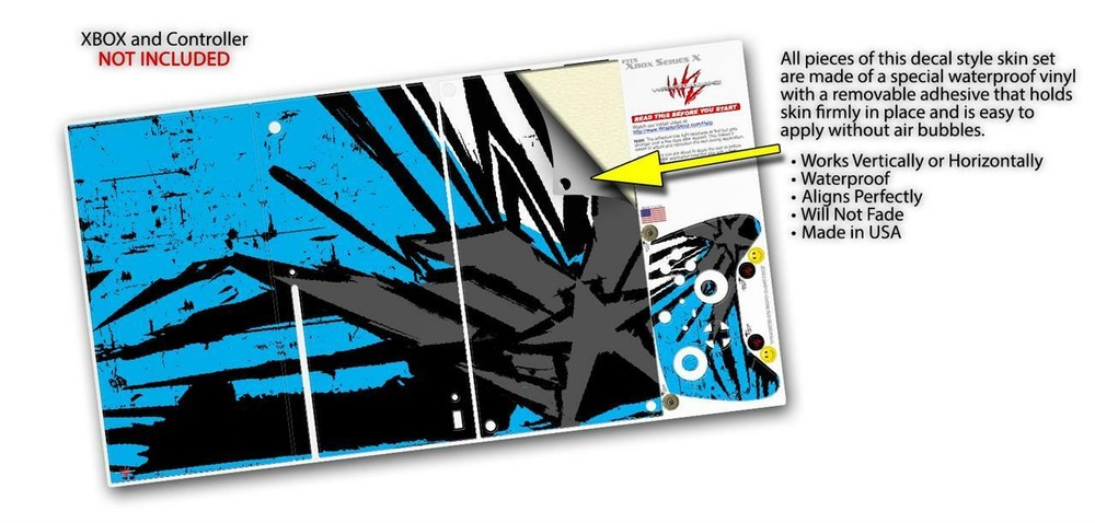 Skins XBOX Series X Console Controller Baja 0040 Blue Medium