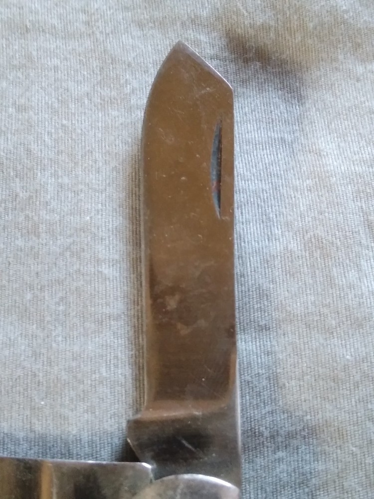 Vintage Pakistan Made Bone Handle Pocket Knife.