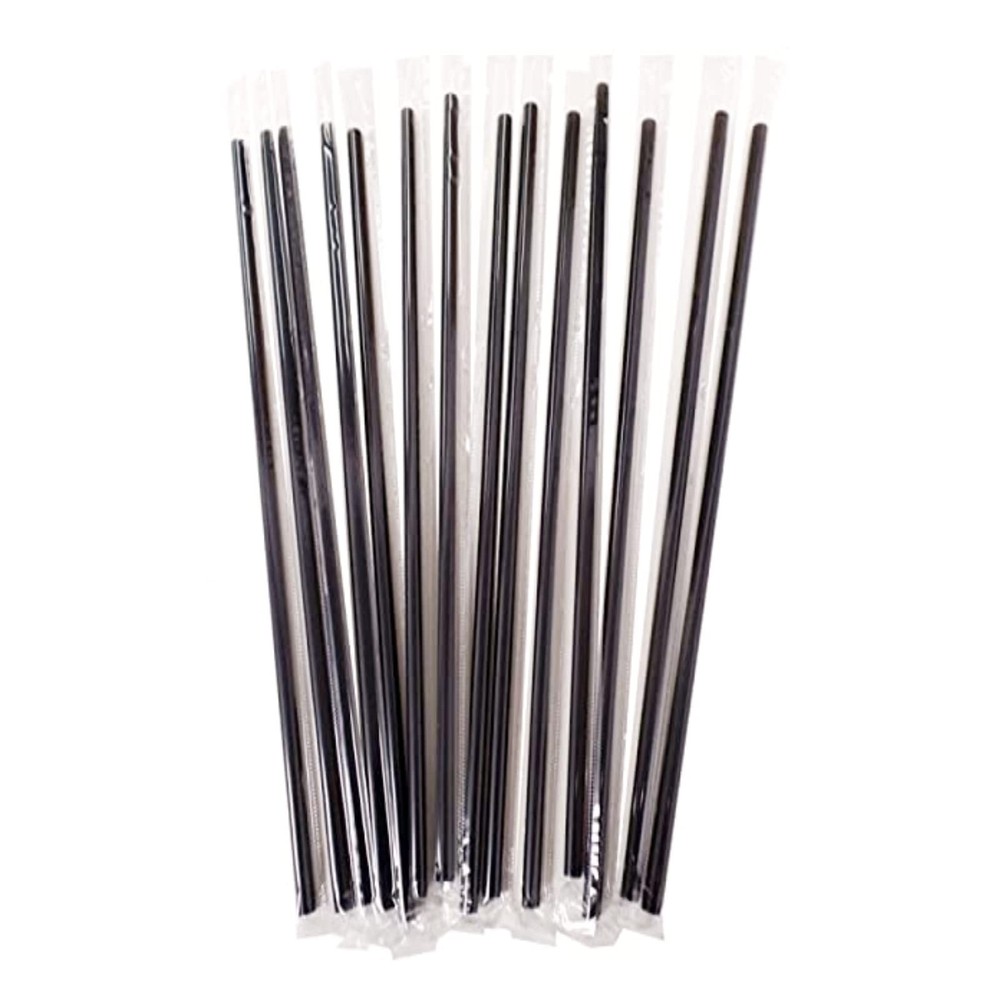 100 Pack Plastic Straws, 10 inch Long Disposable Straw individually wrapped. ...
