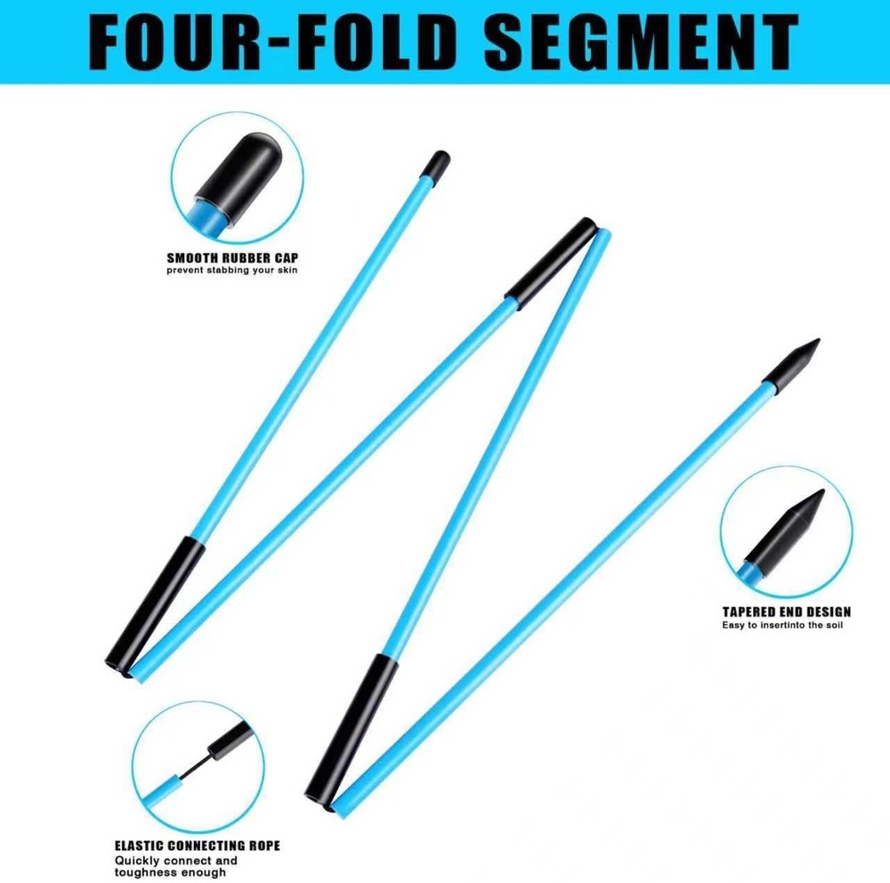 40in Golf Alignment Sticks 4 Pack - Posture & Swing Training Aid, Fiberglass,...
