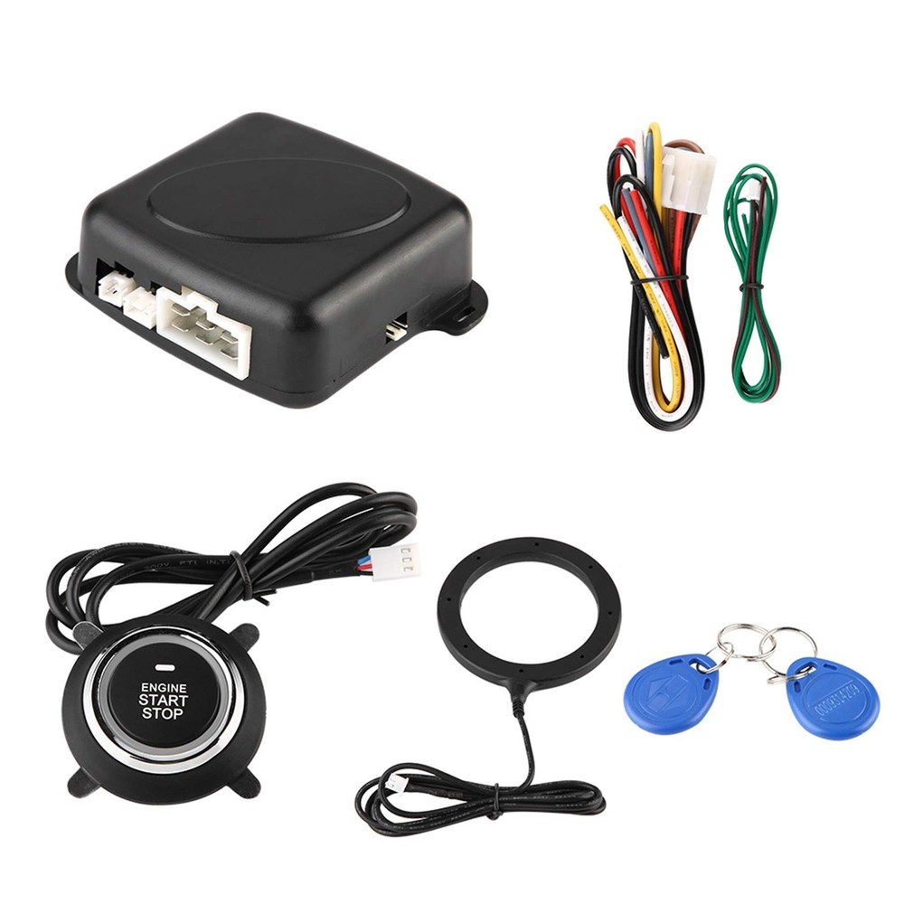 12V Car Alarm Security System, Universal System Engine Push Button...