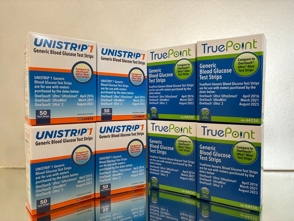 True Point - Unistrip Blood Glucose Strips – 400 Count – Generic For One Touch
