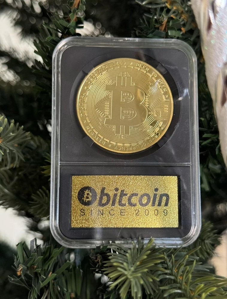 Bitcoin Coin Souvenir In Plastic Protective Case