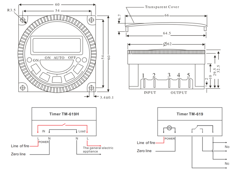 TM-619-1 Multipurpose Programmable Digital Timer 130V