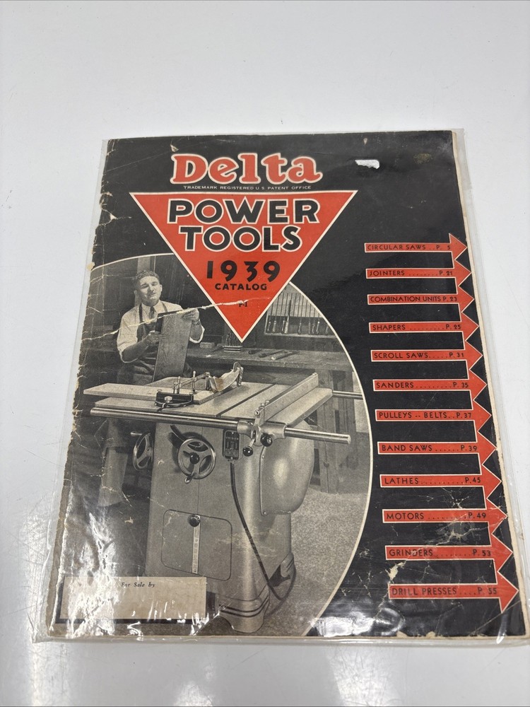 VINTAGE DELTA POWER TOOLS 1939 CATALOG
