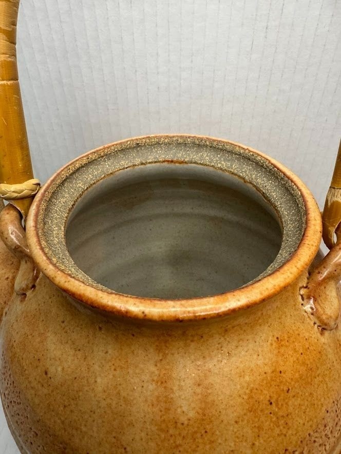 Stoneware Teapot with Bamboo Handle