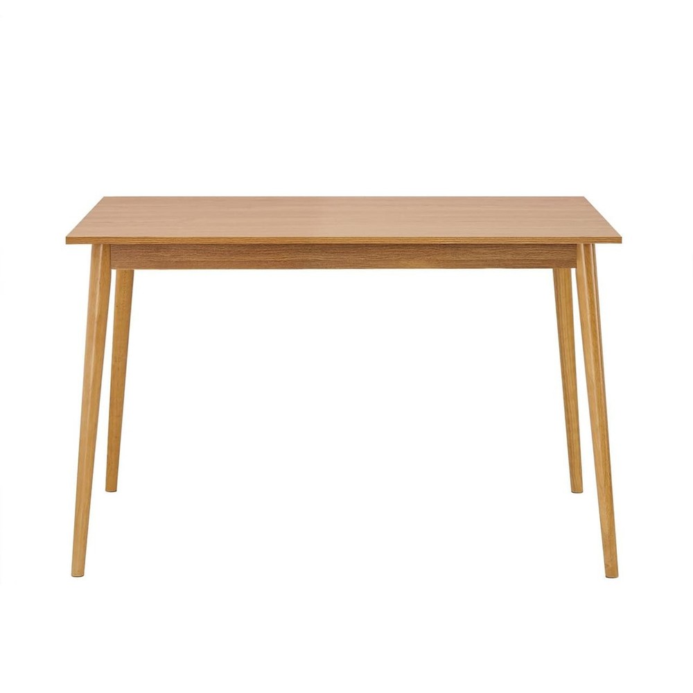 Panana Modern Dining Table 47 Inch Kitchen Table with Solid Wood Leg Oak