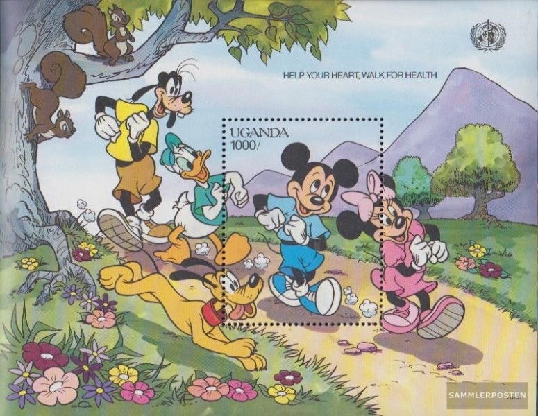 uganda block123 MNH 1990 Walt-Disney-Figures
