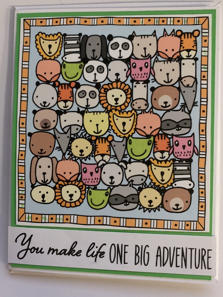 handmade Card Kit Stampin' Up! Jungle Animals