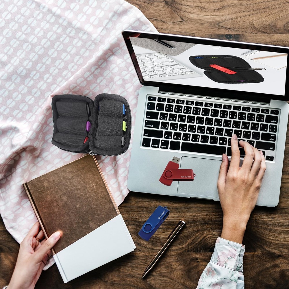 Flash Drive Case - USB Holder, Storage Bag for Thumb Drives, Lightweight, Pro...
