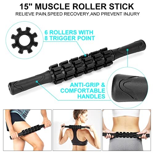 Foam Roller Set - High Density Back Roller, Muscle Roller 16.5-inch Foam Roller