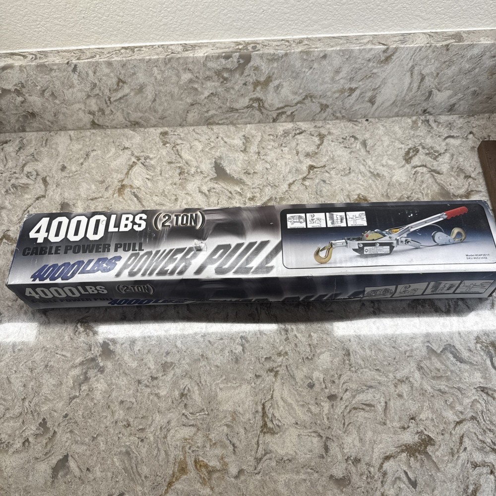 Cable Power Pull 2 Ton 4000 Lbs Cable Puller 24P2E1T in Original Box! New