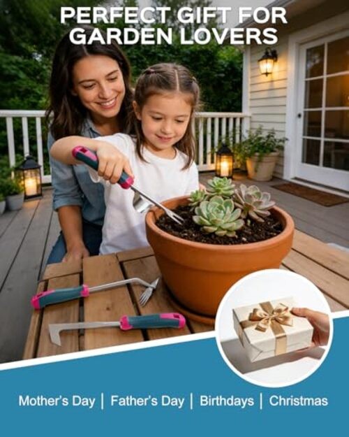 2026 Upgraded Weed Puller Tool, 4 Teeth Hand Weeder Tool 4 Teeth weed digger