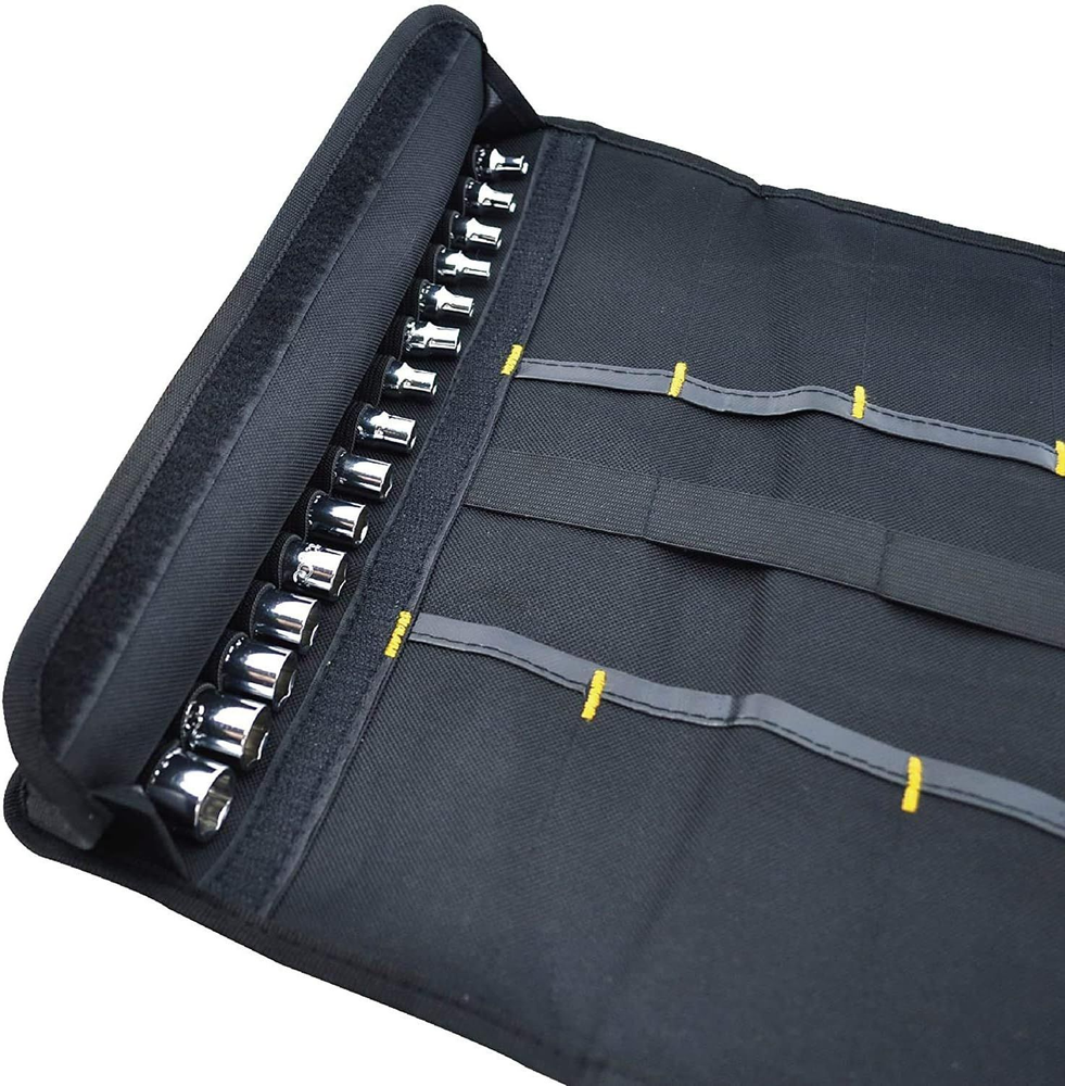 1/2 Pcs Tool Roll Organizer Storage-Wrench Organizer&Tool 1pc black