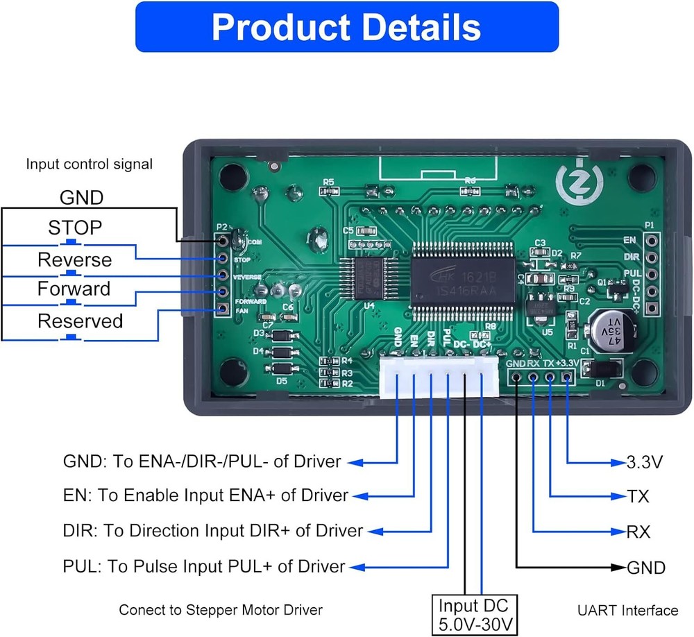 For Nema17/23 Motor Speed Adjustable Stepper Motor Controller Module DC5-30V